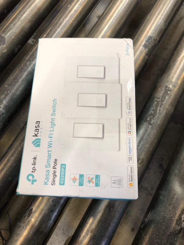 Photo 1 of Kasa Apple HomeKit Smart Light Switch KS200P3, Single Pole, Neutral Wire Required, 2.4GHz Wi-Fi Light Switch Works with Siri, Alexa and Google Home, UL Certified, No Hub Required, White, 3-Pack