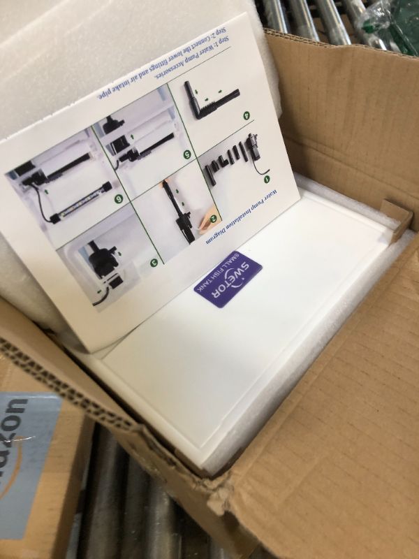 Photo 1 of Vimvins Small Fish Tank with Filter and Light, 2 Gallon Betta Fish Tank Starter Kits?Self-Cleaning Fish Tank.