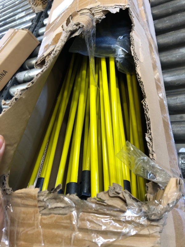 Photo 1 of Fiberglass Step in Electric Fence Posts 46 Inches, Temporary Fence Stakes for Cows, Sheep, Dog, Garden Protection, Portable Fence Ideal for Temporary Fencing or Electric Fencing-50 Pack