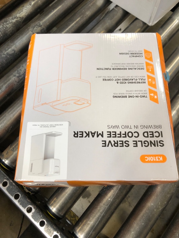 Photo 1 of Tastyle Mini Single Cup Coffee Maker, Hot and Iced Coffee Maker for K Cup and Ground, 6 to14 Oz Brew Sizes, with Recipe Book, One Cup Small Pod Coffee Machine for Travel, RV, Dorm and Desk,White