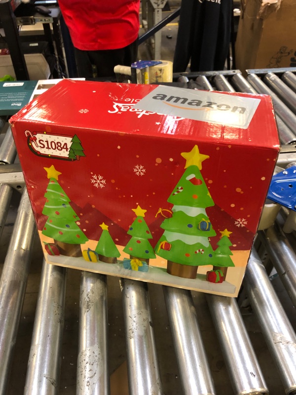 Photo 1 of DomKom 9 FT Long Huge Christmas Inflatable Tree Set Outdoor Decoration with Gift Boxes, LED Lights Holiday Blow Up Yard Decoration for Holiday Party Garden Yard Lawn Winter Decor