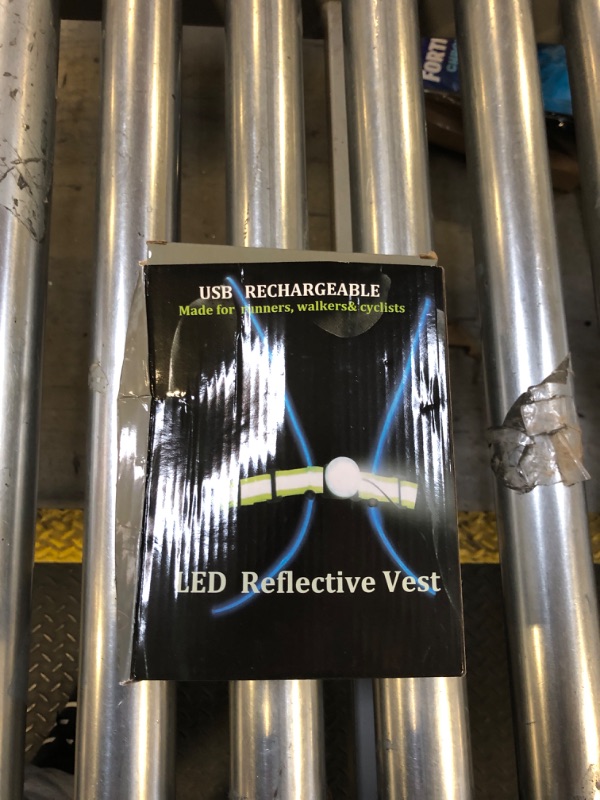 Photo 1 of LED Reflective Running Vest Lights for Runners, Running Lights with Front Light, Safety USB Rechargeable Reflective Night Lights For Men/Women Running Walking Cycling, Three Light Modes with 7 Colors