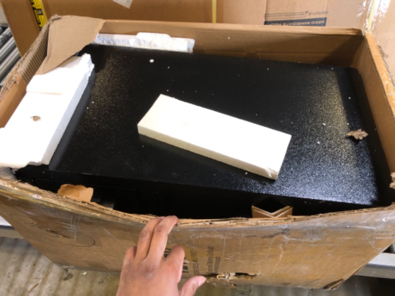 Photo 1 of VEVOR Double Doors 4.5 cu.ft Safe Box with Key Lock & Password, Safe Lock Box with Fireproof Bag, Key Rack, LED Light and 2 Height Adjustable and Removable Divider for Money, Documents, Black