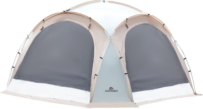 Photo 1 of 10 Person Waterproof Dome Canopy Tents for Camping, Outdoor Windproof Backyard Camping Tents Suitable for Family Camping, Backpacking, 11.5 X 11.5 X 7.2 FT, White
