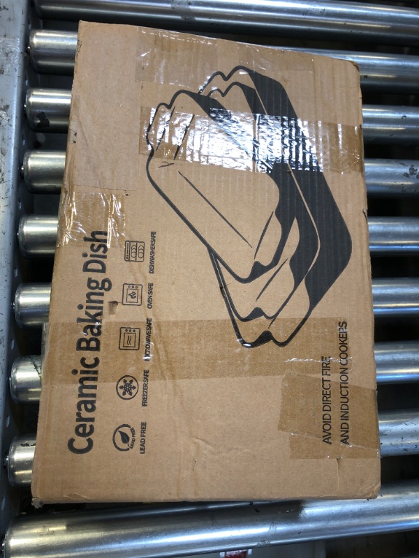 Photo 1 of Jemirry Ceramic Baking Dish Set of 3, Casserole Dishes for Oven, Square Porcelain Bakeware Set with Handles, Lasagna Baking pan for Cooking, Perfect for Baking and Serving, Housewarming, Halloween, Thanksgiving, Christmas, New Year-Blue