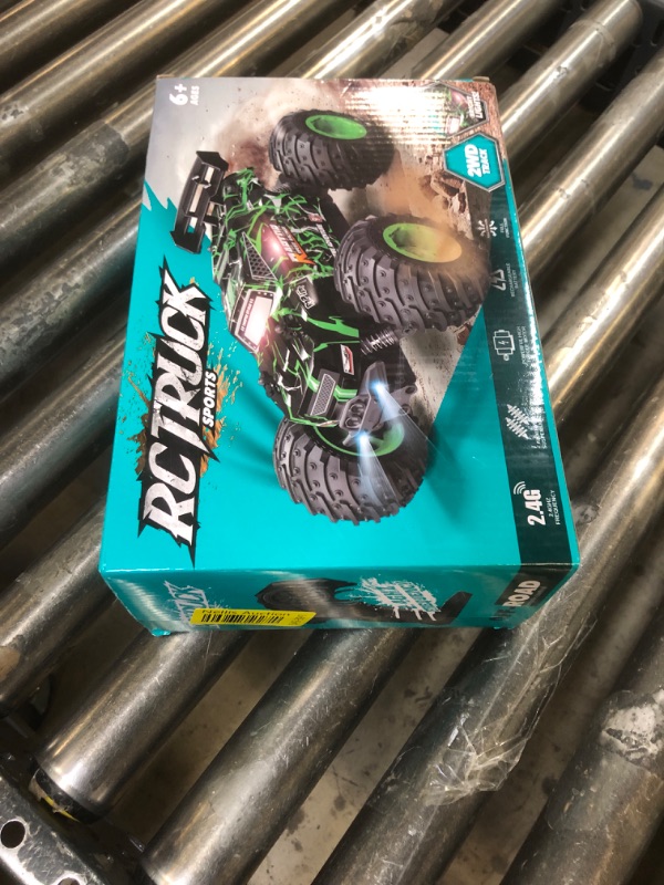 Photo 1 of Rcjoyou Remote Control Car, Rc Cars, Multi-Terrain RC Truck, 2.4GHz 2WD 20KM/H Two Speed Remote Control Monster Truck with Headlight and Bodylight Rechargeable Truck Toys for Kid