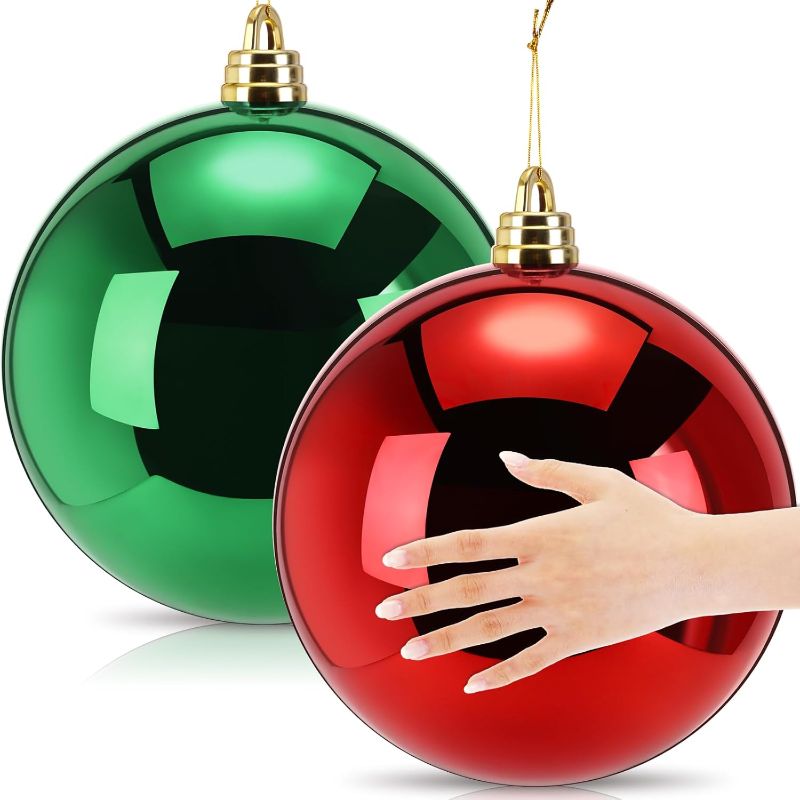 Photo 1 of 2 Pcs 12 Inch Giant Christmas Ball Ornaments