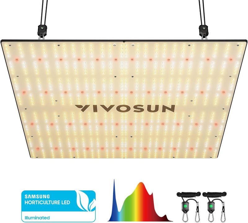 Photo 1 of VIVOSUN VS4000 LED Grow Light with Samsung LM301 Diodes &Brand Driver Dimmable Lights Sunlike Full Spectrum for Seedling Veg & Bloom Plant Grow Lamp for 4x4/5x5 Grow Tent
