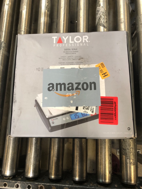 Photo 1 of Taylor Precision TE66OS Portion Control Scale, Digital, 66 lb x 0.1 oz / 30 kg x 2 g, 11-1/4" x 7-1/4", Removable & Washable Platform, Tare & Hold Functions, auto-Off and disable auto-Off