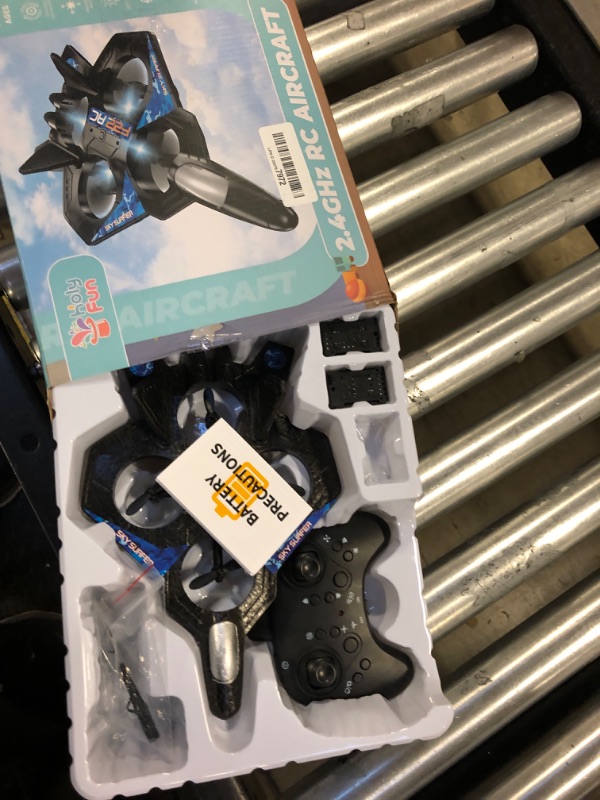 Photo 1 of Form Drone RC Airplane for Kids and Beginners, Remote Control Plane Fighter Jet with Light, Auto Hovering, 360° Flip and 2 Batteries (15 Mins)