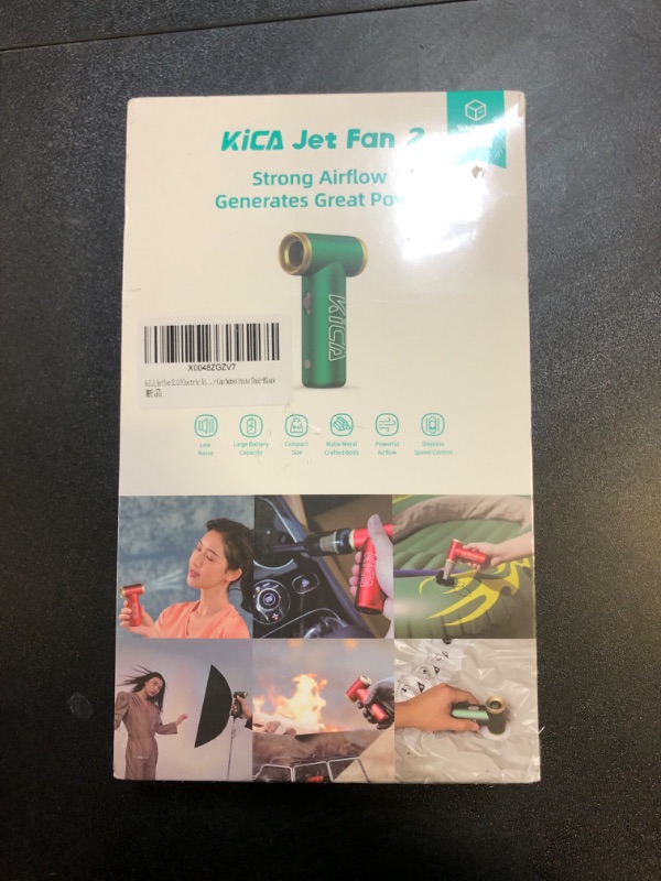 Photo 2 of [Combo] KiCA Jetfan 2.0 Electric Air Duster+Vacuum Accessory for Computer/Keyboard/House Cleaning/Camera Lens/Camping/BBQ/Car/Barbershop,100000RPM,Two Nozzle/Long Battery,Air Can Substitute Tool-Black