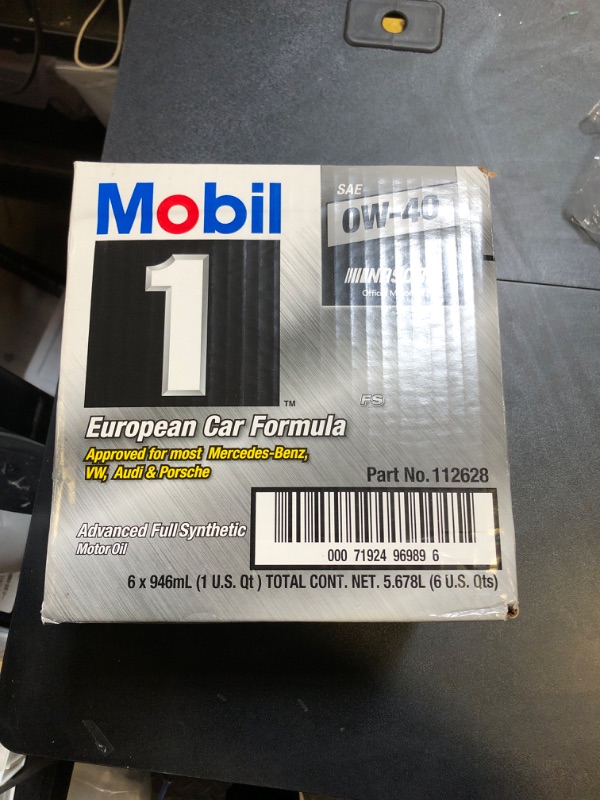 Photo 2 of Mobil 1 FS European Car Formula Full Synthetic Motor Oil 0W-40, 1 Quart (Pack of 6)