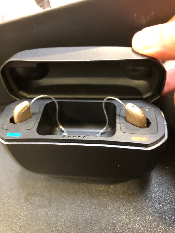 Photo 3 of Jabra Enhance Select 500 OTC Hearing Aids, Audiology Team Care Included, Bluetooth LE Audio & Bluetooth Streaming for Calls, Music, Media (iOS/Android), Nearly Invisible & Comfortable - Gold