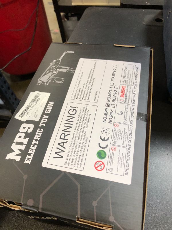 Photo 1 of Realistic Toy Gun for Nerf Gun's Soft Bullets, Automatic MP9 Toy Set with 100 Soft Darts, 2 Magazines, Scope, High Capacity Battery, Electric Toy Machine Gun for Kids Age 6-12