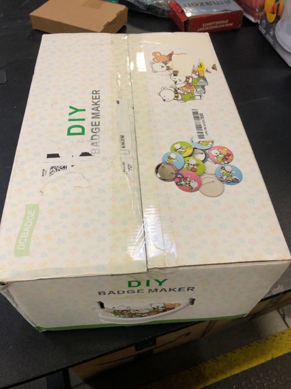 Photo 1 of Button Maker Machine Multiple Sizes, 25mm+32mm+58mm Pin Maker Button Press Machine W/300 Pin Button, 10 Keychain 10 Bottle Opener Button, Button Making Supplies