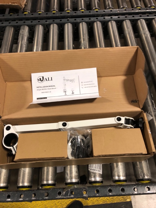Photo 1 of WALI Monitor Arm Mount for Desk, Single Computer Desk Mount, Monitor Bracket Mount Stand Single, up to 32 inch, 22 lbs (M001-W), White