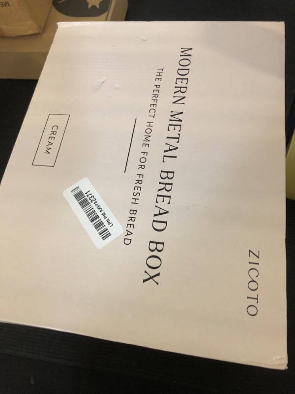 Photo 1 of Beautiful Bread Box With Wooden Lid For Your Kitchen Countertop - Spacious Container Perfectly Stores Your Homemade Bread, English Muffins & Bagels - Quality Cutting Board Lid Keeps Your Bread Fresh