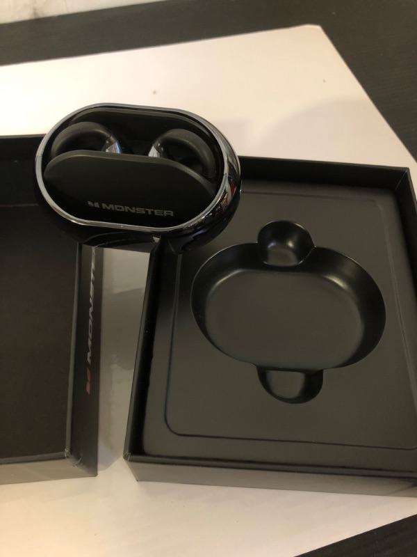 Photo 2 of Monster Open Ear AC600 Headphones, Bluetooth 5.4 Wireless Earbuds with HiFi Stereo, Clip-On Earbuds with ENC Clear Call, 21H Playtime, Touch Control, IPX6 Waterproof Wireless Headphones for Workouts