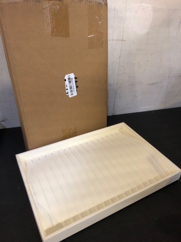 Photo 1 of Papten Microfiber Jewelry Organizer Drawer Stackable Necklace Tray Jewelry Tray Necklace Holder Organizer Necklace Display Jewelry Trays Necklace Jewelry Box Jewelry Drawer Organizer Tray(Beige)