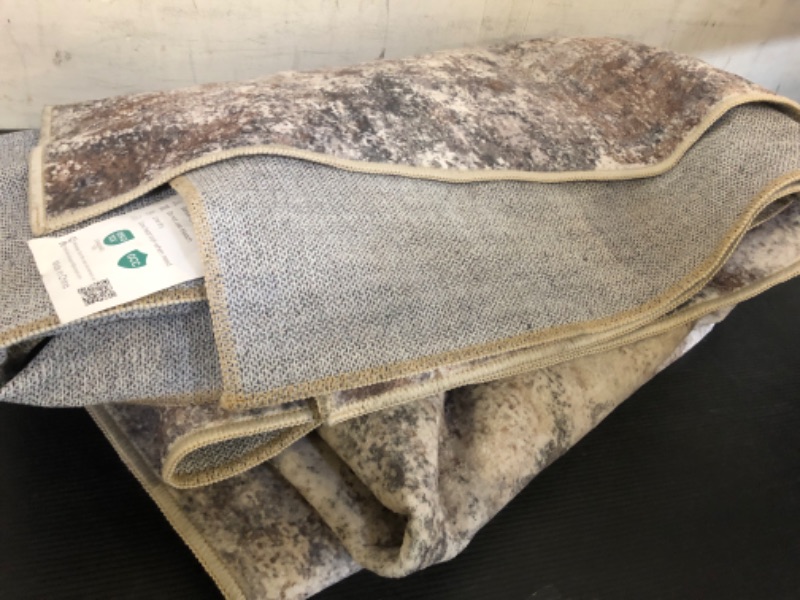 Photo 1 of UERMEI 5x7 Area Rug Living Room Rugs - Washable Neutral Modern Abstract Soft Thin Large Rug Indoor Floor No Slip Rug Carpet for Bedroom Under Dining Table Home Office Decor - Brown Grey