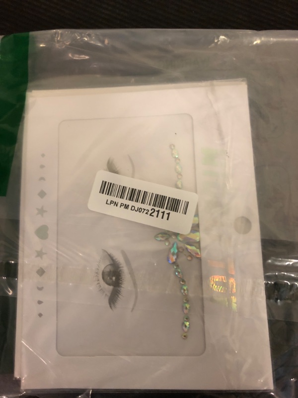 Photo 1 of 4 Sheets Euphoria Face Gems, 10g Chunky Glitter, Rhinestones Jewels Stickers Glow in The Dark-Luminous Gems Body Makeup for Music Festivals Rave Carnival Cosplay (2Luminous)