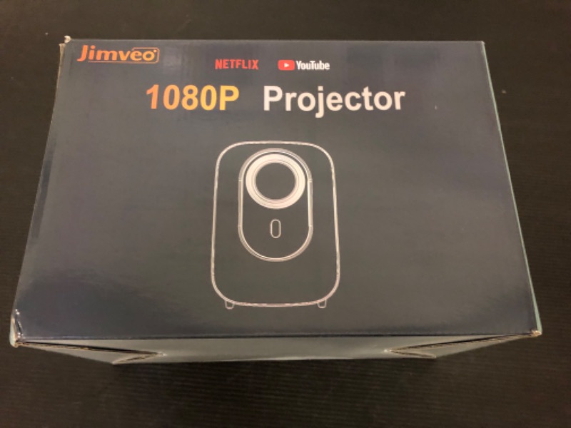 Photo 2 of [Netflix-Officially-Licensed]4K Projector with Wifi & Bluetooth, Jimveo 800 ANSI Native 1080P Smart Projector, Netflix/YouTube/PrimeVideo Built-in,Electric Focus&4P Keystone Outdoor Portable Projector