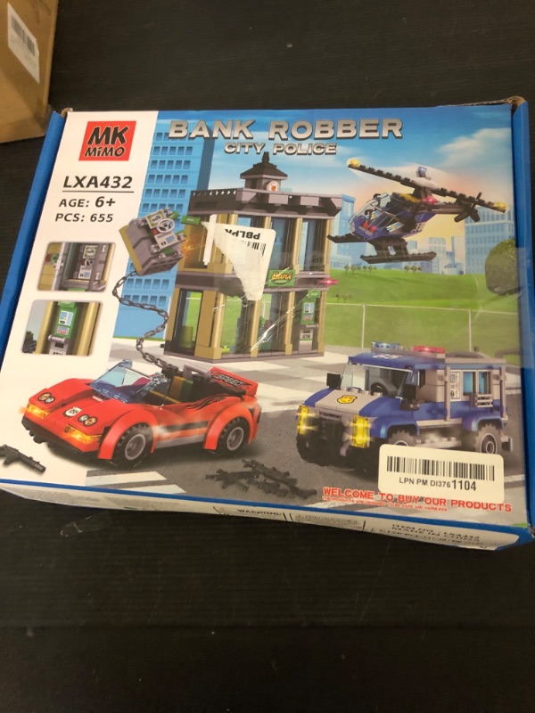 Photo 1 of City Police Bank Building Sets, Compatible with Lego Police Bank, Includes Car, Bank, Helicopter, Police Chase Building Blocks Toy Set Gift for Kids 6 Plus Years Old?655 PCS?