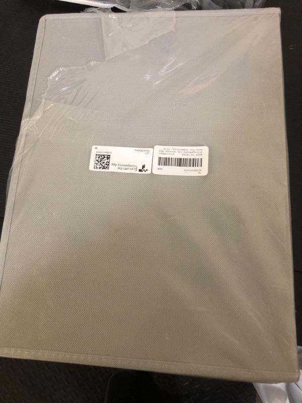 Photo 1 of StorageWorks 32L Storage Baskets for Organizing, Foldable Baskets for Shelves, Fabric Bins with Handles, Beige, White & Ivory, 3-Pack