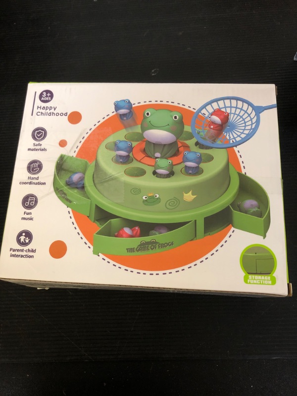 Photo 2 of AINOI Frog Pop Out Catch Toys for Ages 3-13, Musical Rotate Bounce Catch Board Game Interactive Kids Toys, 3 Years Old Boys Girls Toy Gifts