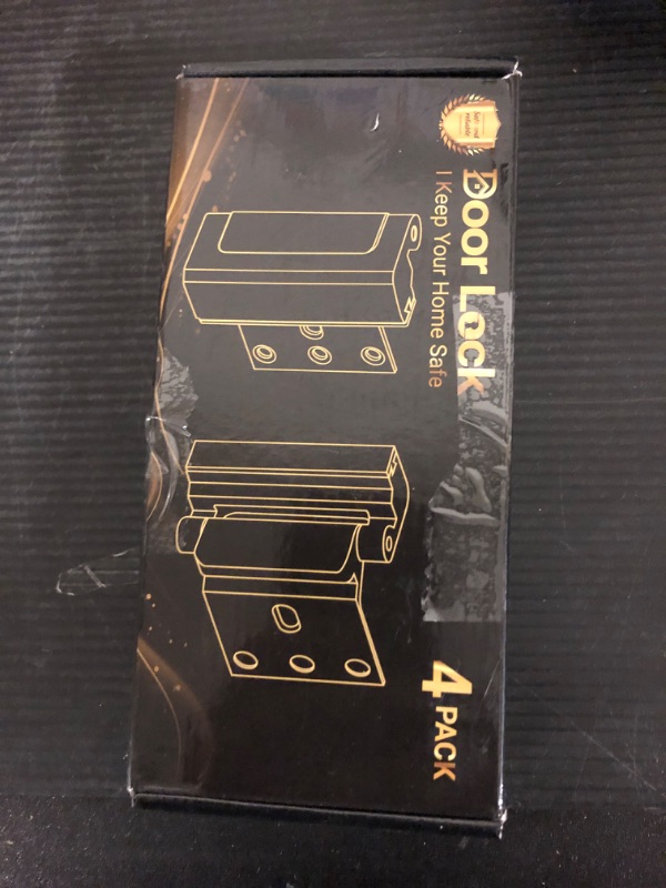 Photo 1 of Metal Reinforcement Door Lock Security - Child Proof Lock for Front Door Child Safety Lock Home Security Door Lock with 8 Screws Withstand 800 lbs Inside Deadbolt Door Latch Lock Guard Patio Apartment