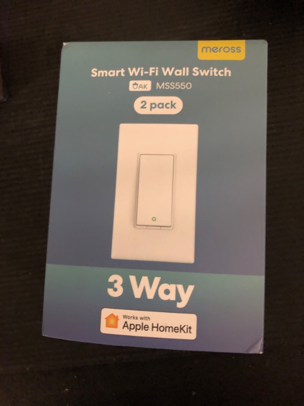 Photo 2 of 3 Way Smart Switch, Meross Smart Light Switch Supports Apple HomeKit, Siri, Alexa, Google Assistant & SmartThings, 2.4Ghz WiFi Light Switch Neutral Wire Required, Remote Control Timer 2 Pack