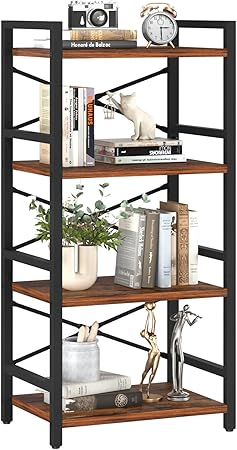 Photo 1 of 4 Tier Bookshelf - Small Book Shelf Industrial Bookcase