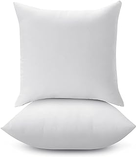 Photo 1 of  Throw Pillow Insert - Pack of 2 White, Down Alternative Pillow Inserts for Decorative Pillow Covers, Throw Pillows for Bed, Couch Pillows for Living Room