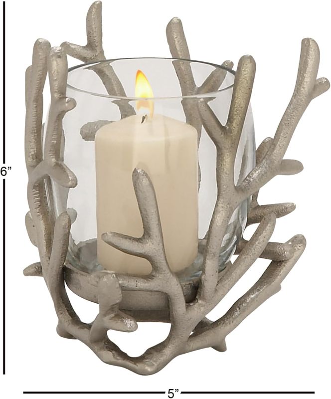 Photo 3 of (READ FULL POST) 94911 Chic Aluminum Glass Candle Holder