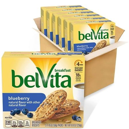 Photo 1 of **Exp 10/11/24**
Belvita Blueberry Breakfast Biscuits 6 Boxes of 5 Packs (4 Biscuits per Pack)