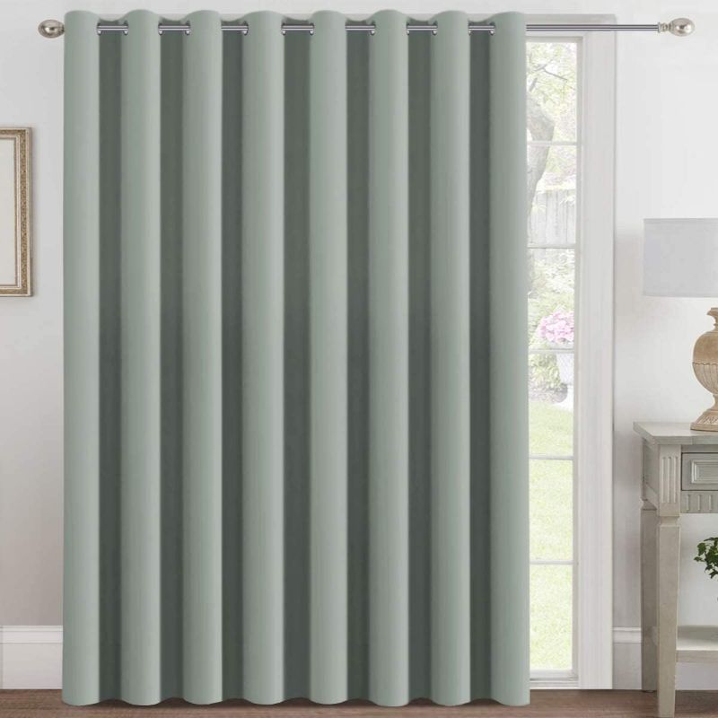 Photo 1 of  H.VERSAILTEX Blackout Curtains for Bedroom Thermal Insulated Room Darkening Living Room Curtains 84 Inch Long Grommet Privacy Protection Window Curtain Panels/Drapes for Nursery,2 Panels, sea foam curtain