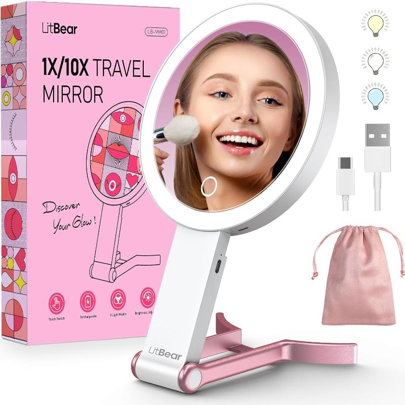 Photo 1 of ***STOCK PHOTO REFERENCE ONLY***LitBear Travel Makeup Mirror with Lights