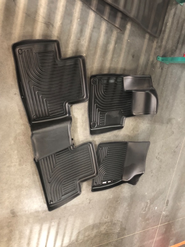 Photo 6 of ***USED - DAMAGED - LABEL PEELED OFF - SEE PICTURES***
Husky Liners Weatherbeater Floor Mats | Fits 2016-2024 Volvo XC90 | Front & 2nd Row, 3-pc Black - 95601