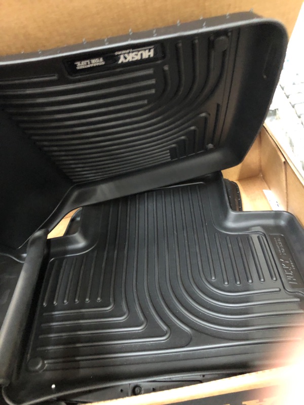 Photo 1 of ***USED - DAMAGED - LABEL PEELED OFF - SEE PICTURES***
Husky Liners Weatherbeater Floor Mats | Fits 2016-2024 Volvo XC90 | Front & 2nd Row, 3-pc Black - 95601