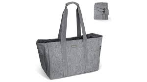 Photo 1 of BALEINE Extra Large Utility Tote Bag with Wire Frame for Storage (Gray, 22''x12''x10'')