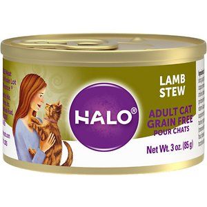 Photo 1 of *1/3/2025* Halo Holistic Grain Free Adult Lamb Stew Canned Cat Food - 3 Oz, Case of 12
