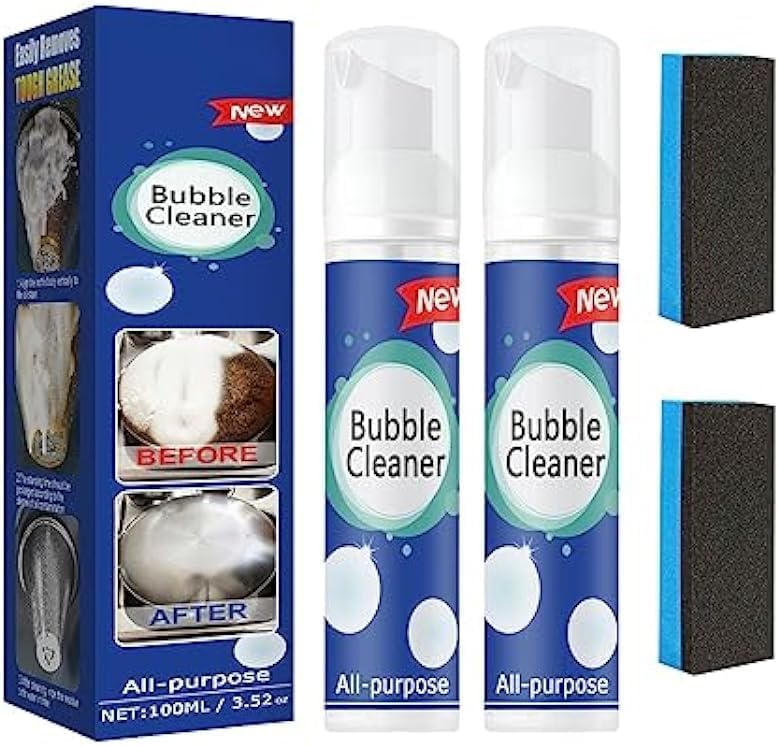 Photo 1 of 2PCS Bubble Cleaner Foam, Foaming Heavy Oil Stain Cleaner, Stubborn Grease & Grime Remover Spray, All Purpose Cleaning for Kitchen and Other Stains
