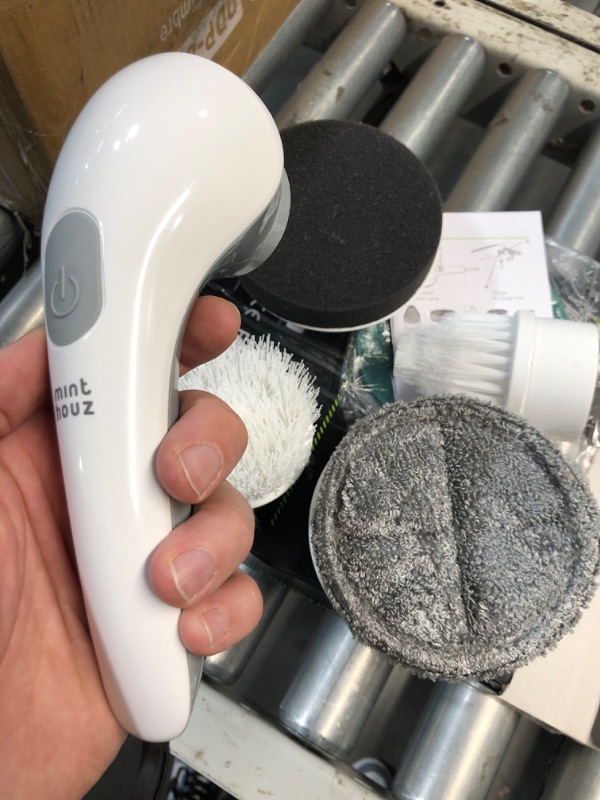 Photo 2 of (READ FULL POST) Electric Spin Scrubber 2024 New Bathroom Shower Cleaner Cordless Cleaning Brush with 2 Speeds and 6 Replaceable Brush Heads Cleaning Supplies Shower Scrubber for Tub Tile Floor Kitchen