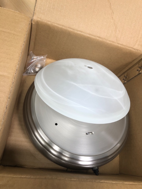 Photo 1 of Dream lighting 12volt DC LED Glass Ceiling Light Fixture for RV Boat Trailer Interior Decor, Round Overhead Light Roof Dome Light with Switch —Bright Warm White, 9 inch / 230mm