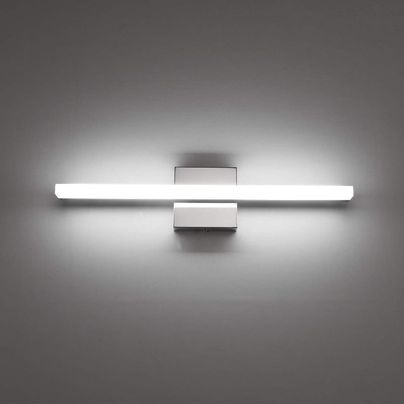 Photo 1 of 
Combuh Modern Bathroom Light Fixtures Over Mirror 16 Inch IP44 9W Chrome Bathroom Vanity Light Bar for Bathroom Wall Sconce Cool White 6000K