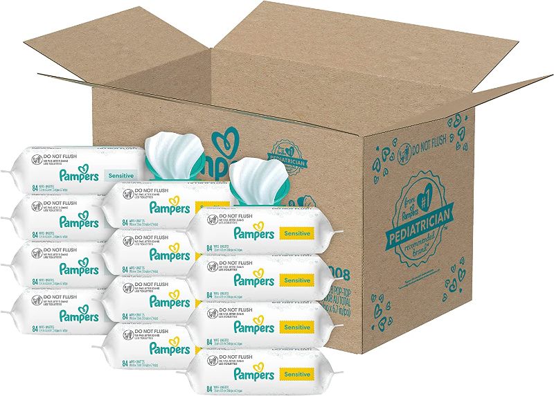 Photo 1 of 12 Pack 84-Ct Pampers Perfume Free Sensitive Baby Wipes
