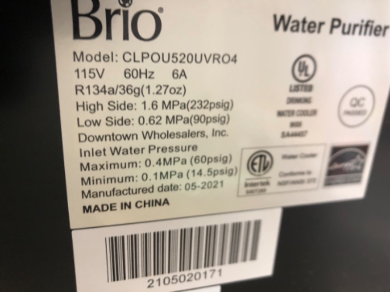 Photo 2 of **NONREFUNDABLE**FOR PARTS OR REPAIR**SEE NOTES**
Brio water dispenser 