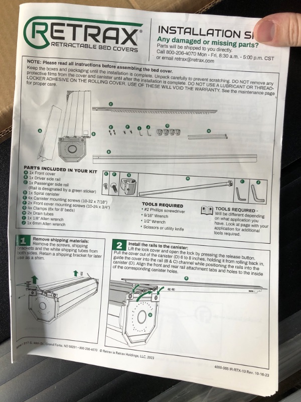 Photo 3 of **Parts Only** (READ FULL POST) RetraxONE XR Retractable Truck Bed Tonneau Cover T-60851 Fits 2016-2021 Tacoma Double Cab 5' 1" Bed (60.5")