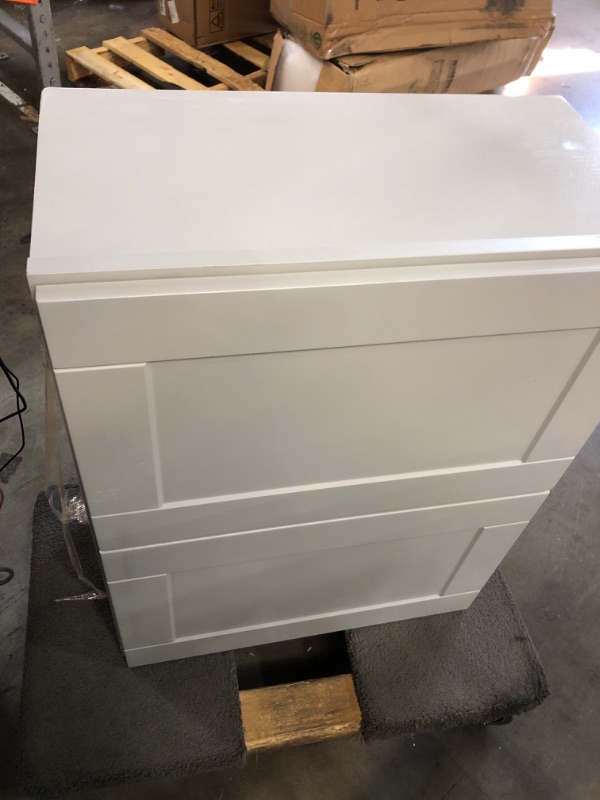 Photo 2 of Actual Item is a Lighter Grey**HOMEIBRO 30-in. W x 12-in. D x 24-in. H in Shaker Grey Plywood Ready to Assemble Wall Cabinet Kitchen Cabinet