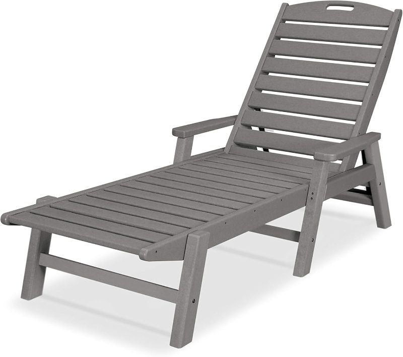 Photo 1 of ***USED - LIKELY MISSING PARTS - UNABLE TO VERIFY FUNCTIONALITY***
POLYWOOD NCC2280GY Nautical Arms Chaise, Slate Grey